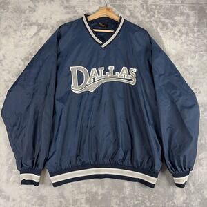Vintage Dallas Cowboys Big Land Pullover Windbreaker Size XL Embroidered